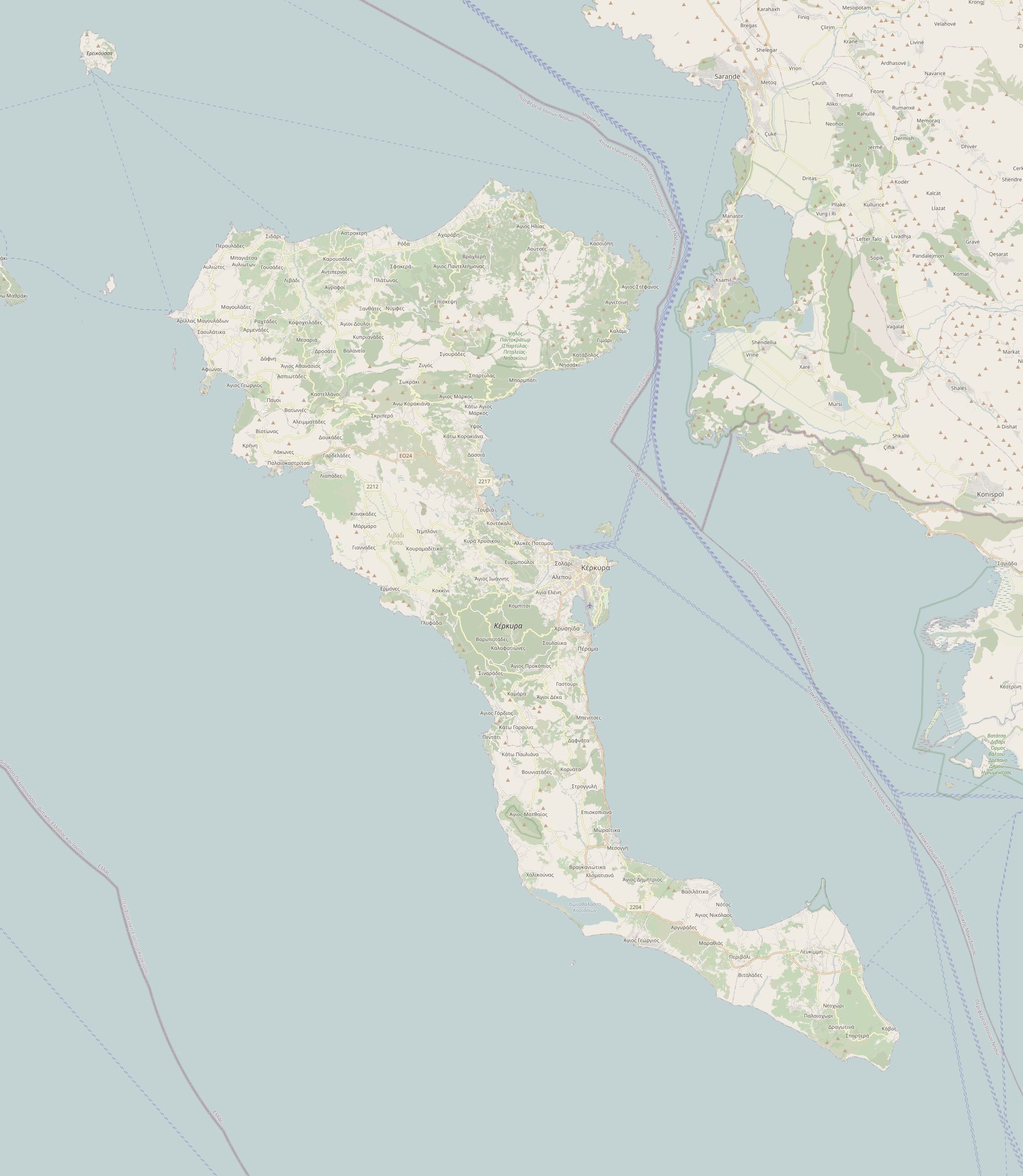 Mappa con i luoghi dell'itinerario